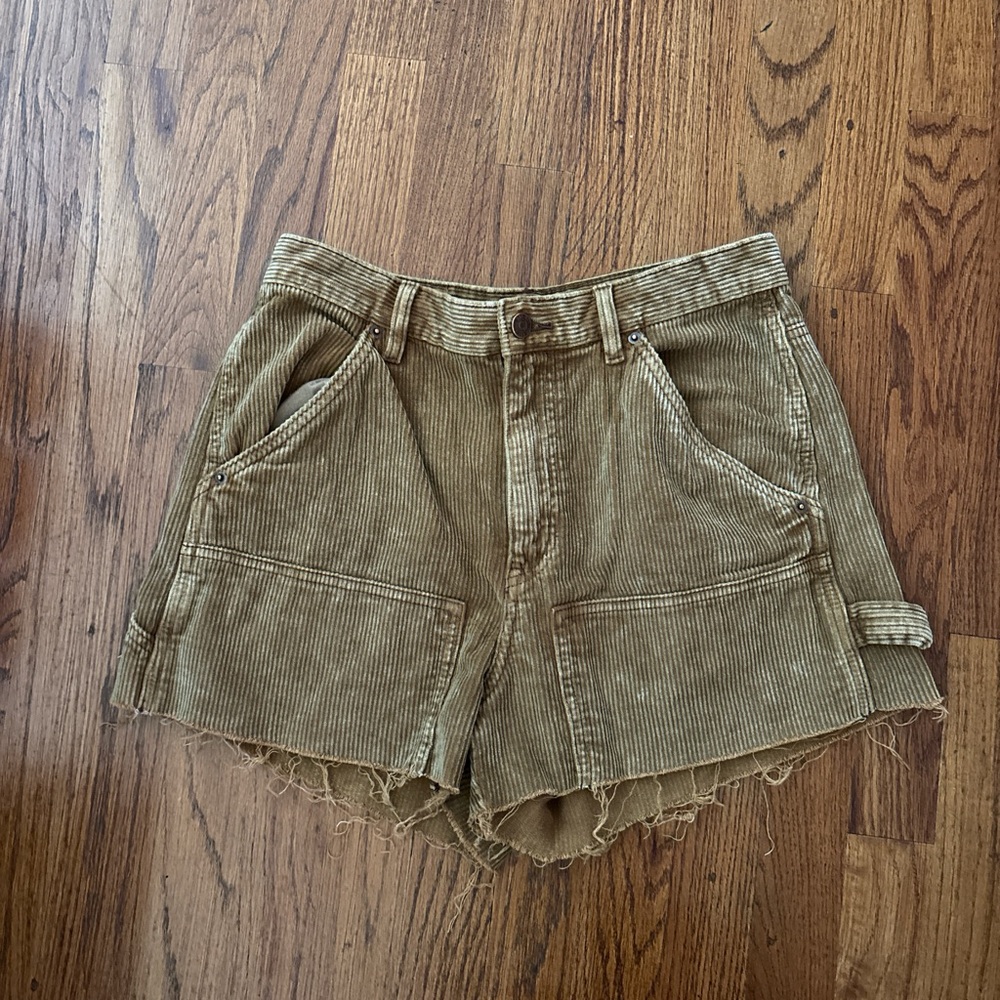 BDG Olive Corduroy Cargo Shorts